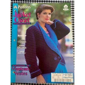 Patons Jacket Coat Collection Knitting Design Pattern Book Beehive Diana Canadia